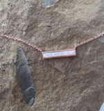 Pink Opal Bar Necklace